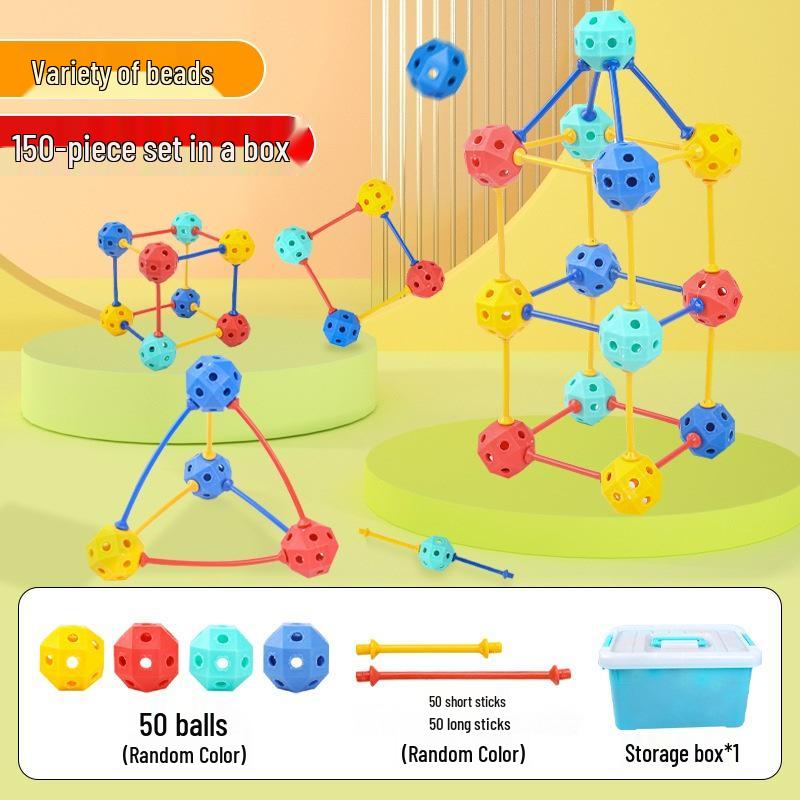 3D Geometric Bead Building Blocks: Educational Toy for Kids' Creativity