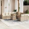 VidaXL Garden Lounge Set with Cushions 11 Pcs, Patio Sofas, Patio Furniture Set, Outdoor Furniture, Beige 3273263