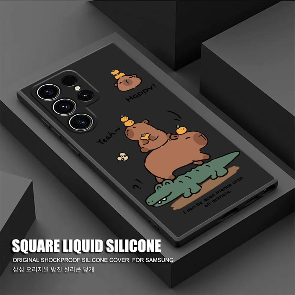 

Capybara Cartoon Animal Phone Case For Samsung Galaxy S26 Ultra Cases S25 FE S24 S23 S21 Ultra S20 S24 FE S22 S26 Plus 5G Cover Galaxy S20 5G