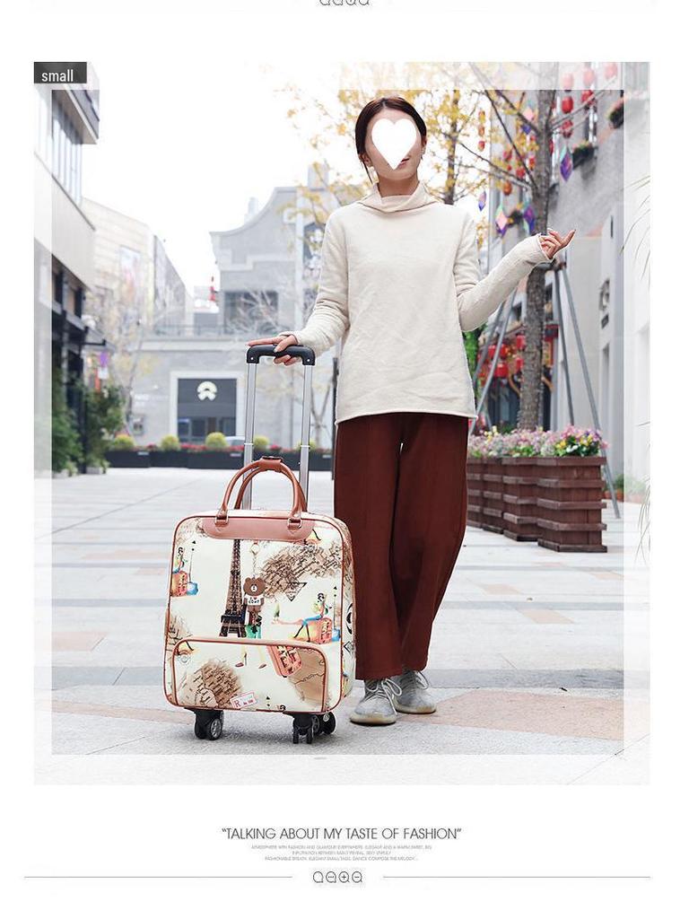 Borsa Trolley Grande Impermeabile da Donna con Ruote Universali