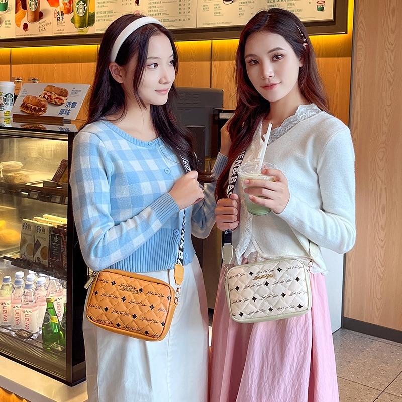 Rhombus Suitable for Single Shoulder Crossbody Camera Bag Versatile Niche Women's Bag