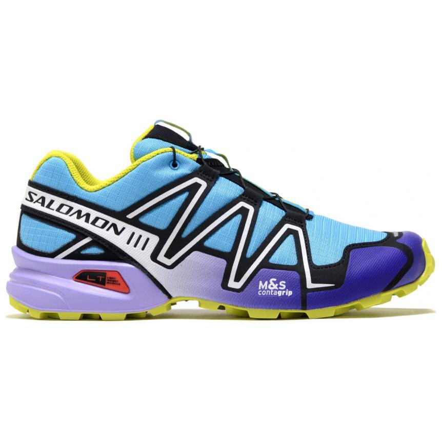 Salomon Speedcross 3 Mesh Comfortable Versatile Non-Slip Durable Low-Top Outdoor Functional Shoes Unisex Shoes Blue Purple 477231