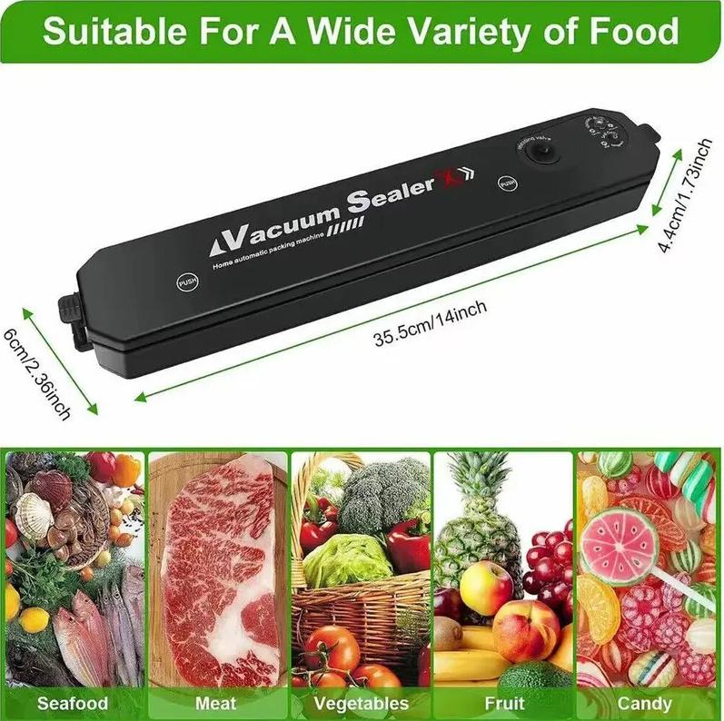 Automatic Vacuum Sealer (Portable Vacuum Sealer), the Ultimate Tool for Keeping Food Fresh and Storing Items, Kitchen Appliance, Sealing Bags