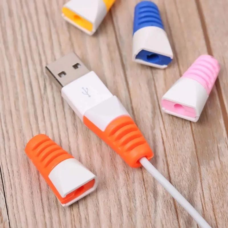 10Pcs Colorful Durable Cable Protectors USB Charging Cable Protective Sleeves Cord Data Line Accessories