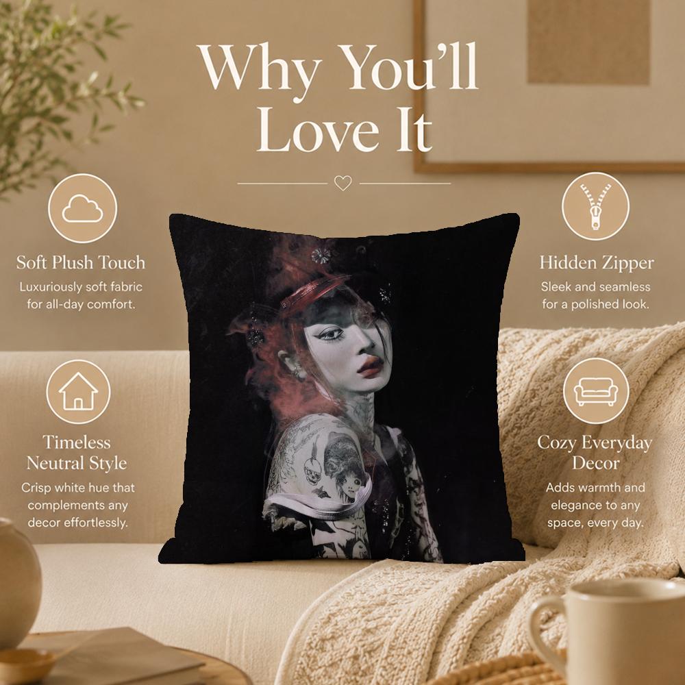 Singer Y‑Yeule Cushion Cover Double-Sided Printed Pillow Cover Hypoallergenic Dust-Mite Proof
