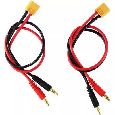 Professional 14AWG Adapter Cord XT60 Plugs To 4mm Bullets Male 30CM Double Reinforcement For Car Power Transfer