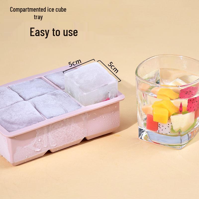 Summer Six-Grid Quick Freeze Food-Grade Ice Cube Tray Mold