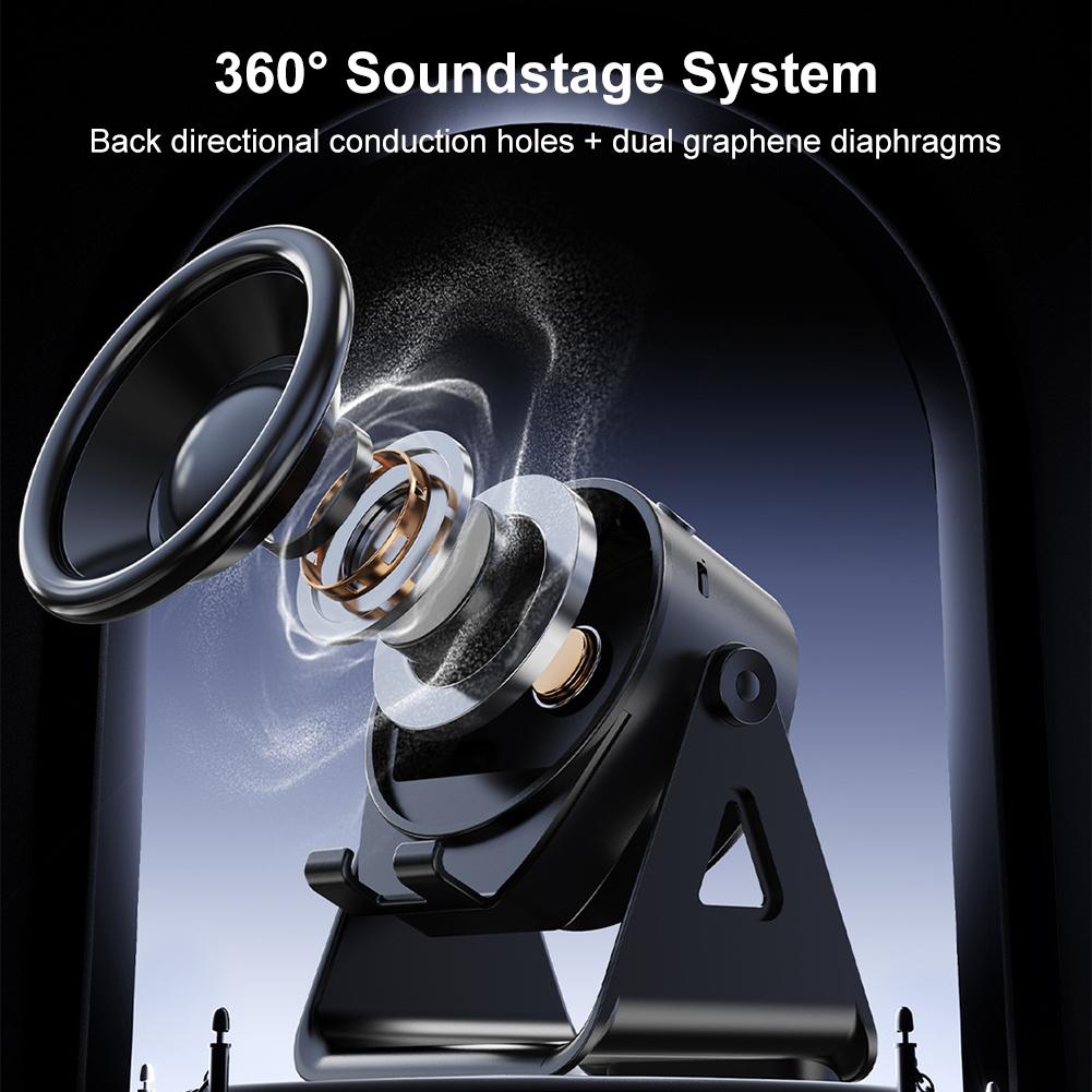 3 In 1 Induction Speaker Anti-Slip Foldable Wireless Speaker Rechargeable Tablet Stand BT Speaker for Universal Mobile Phone