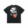 Nike Three-Swoosh American Retro Letter Logo Short-Sleeve T-Shirt for Men, Black