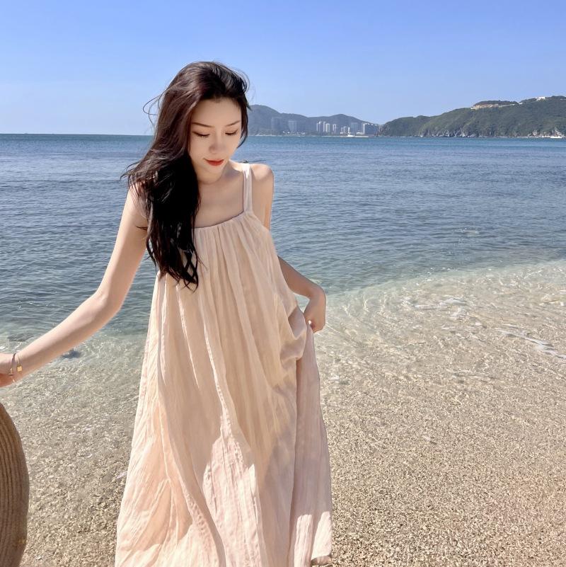 beach dress nude Rose Floral Lace Nude Lining Spaghetti Strap Mermaid Beach Wedding Dresses,  CW0342