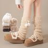 Y2K Butterfly Knot Winter Pile Socks Thickened Leg Socks New Women's Long Stockings  Gift