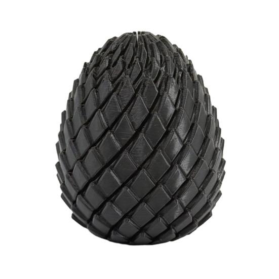 Twist Fidget Dragon Egg Figurine 3D Printed Spiral Dragon Egg Toy Rotating Fidget Puzzle Toy for Stress Relief Easter Basket чёрный