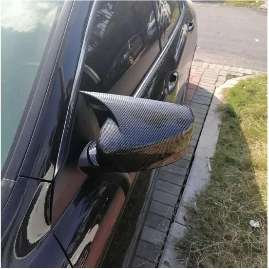 Car Sticker Rearview Side Mirror Cover Wing Cap Exterior Door Rear View Case Trim Carbon Fiber Look ABS Compatible With Acura ILX 2013-2024(Carbon)