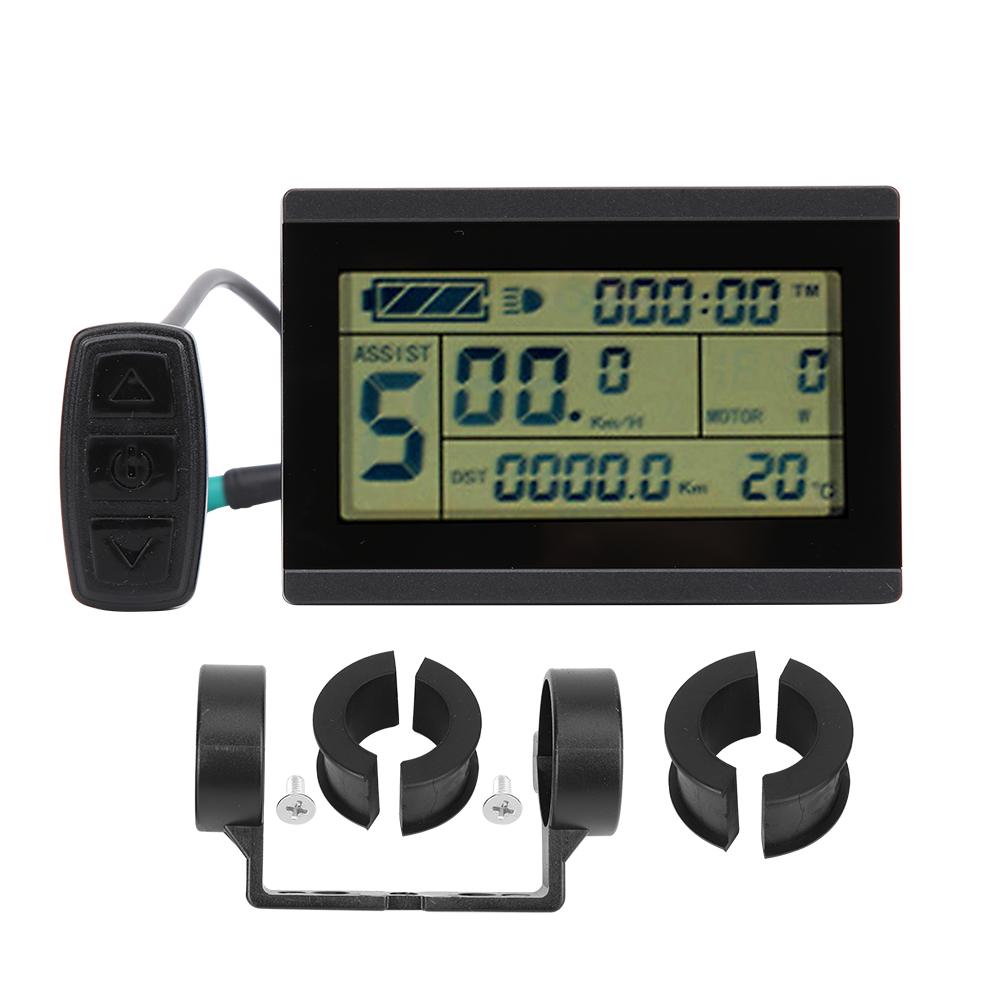 Bike Conversion KTLCD3U Horizontal Black&White Screen LCD Meter Waterproof Connector