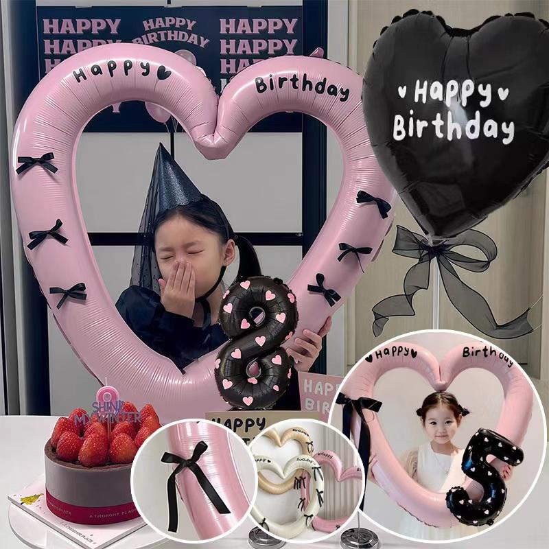 Heart Balloon Accessorie Cute Love Star Ballons Birthday Wedding Baby Shower Decoration Photo Frame Gifts Ornament