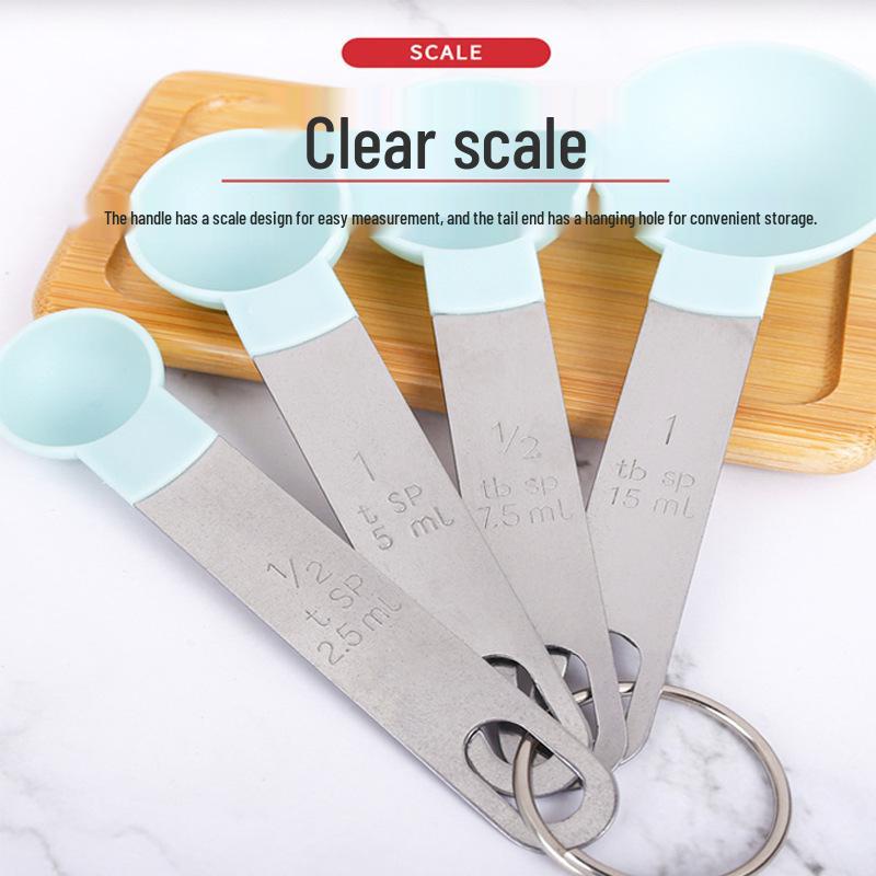 8-Piece Kitchen Measuring Spoon & Cup Set with Stainless Steel Handles