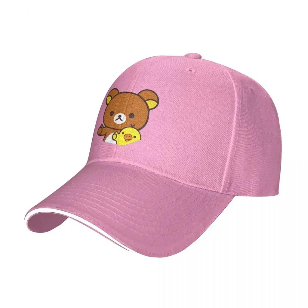 New Rilakkuma Baseball Cap Hip Hop Kawaii Bears Cute Animals Sandwich Hat Unisex Style Adjustable Headwear Sport