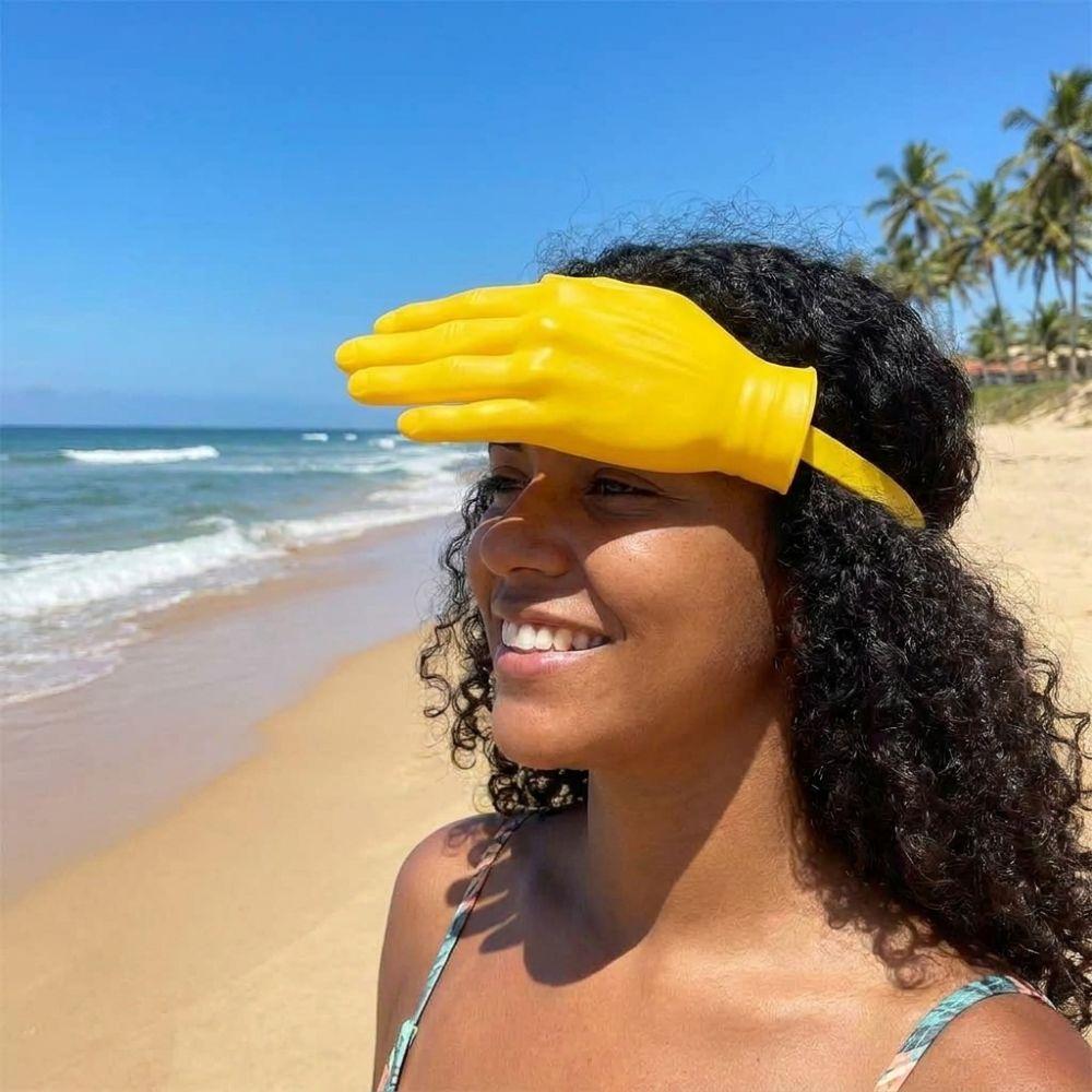 Funny Hand Shaped Visor UV Protection Palm Visor Headband Palm Shaped Sun Hat Outdoor Beach