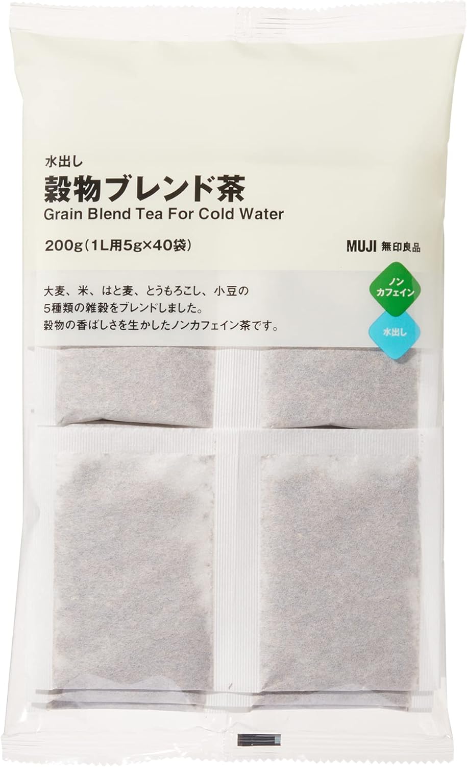 

MUJI Cold Brewed Japanese Rokujo Barley 240g 6g x 40 82218770 Tea, (1L bags)
