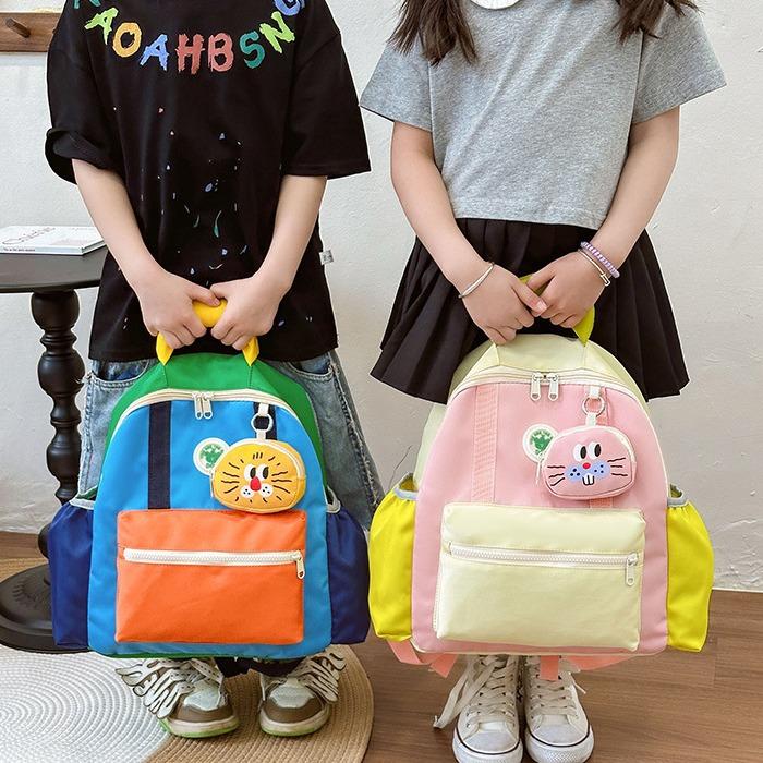 Lekki plecak przedszkolny koreański plecak dziecięcy z dopasowaniem kolorów flow przez uroczy plecak podróżny dla chłopców i dziewczynek