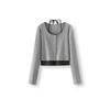 Semir Women's Halter Neck Faux Two-Piece Knit T-Shirt