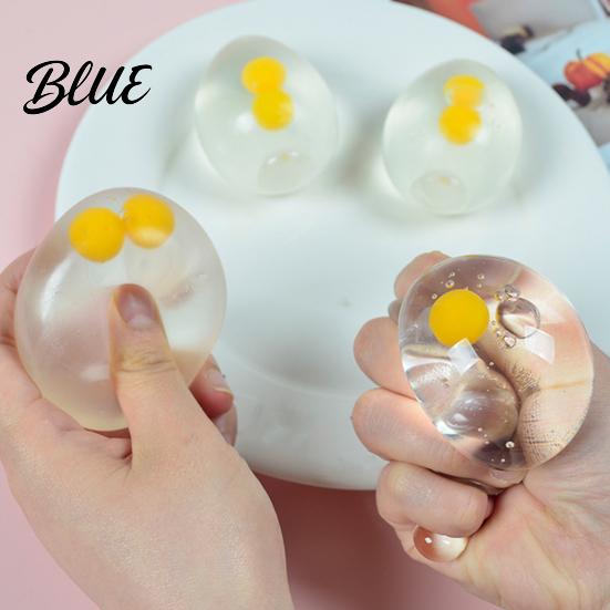 Sensory Relief Items Transparent Egg Stress Toy Clear Squeeze Fidget Boredom Ball for & Anxiety Relieving Toy