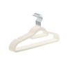 10/20Pcs Velvet Clothes Hangers, Non-Slip Flocked Felt Clothes Hangers, Solid Clothes Hangers, Saving Closet Spa White Gray