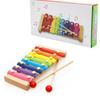 Rainbow Wooden Eight-Tone Xylophone & Tower Wiggle Worm Toy Set for Kids