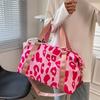 Oxford Fitness Shoulder Bag Large Capacity Luggage Handbag Cute Leopard Print Duffle Bag  Ladies