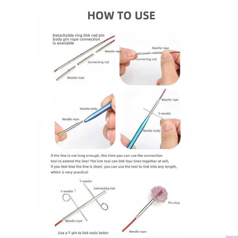 Stainless Interchangeable Knitting Needle for Crafting Multifunctional Knitting Needle Tool Set for DIY Sweater Project