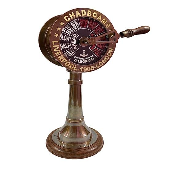 45.72 cm Maritime Brass Ship Order Engine Working Telegraph Nautical Marine Telegraph Collectible Room Office Décor