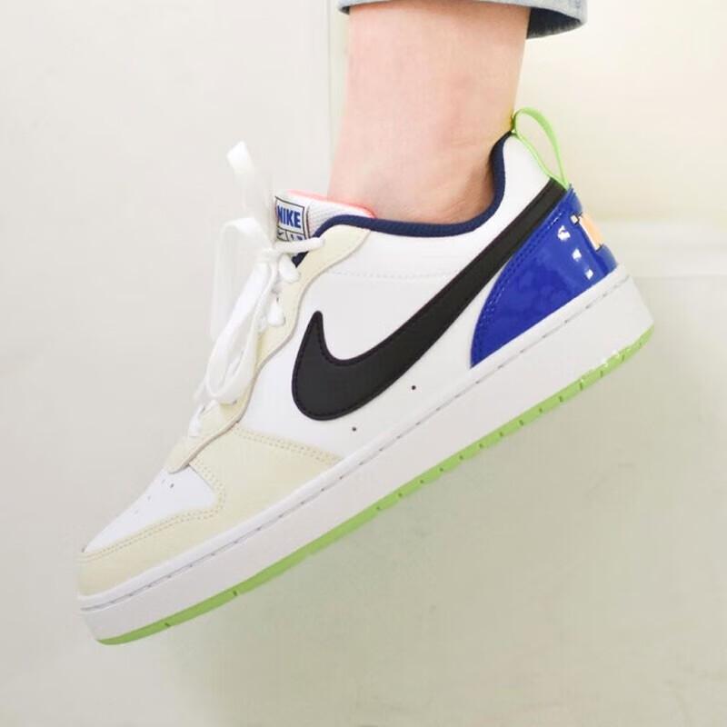 Nike Court Borough Low 2 SE GS Player One Dětské tenisky Bílá Černá Laserově oranžová FB1394-101