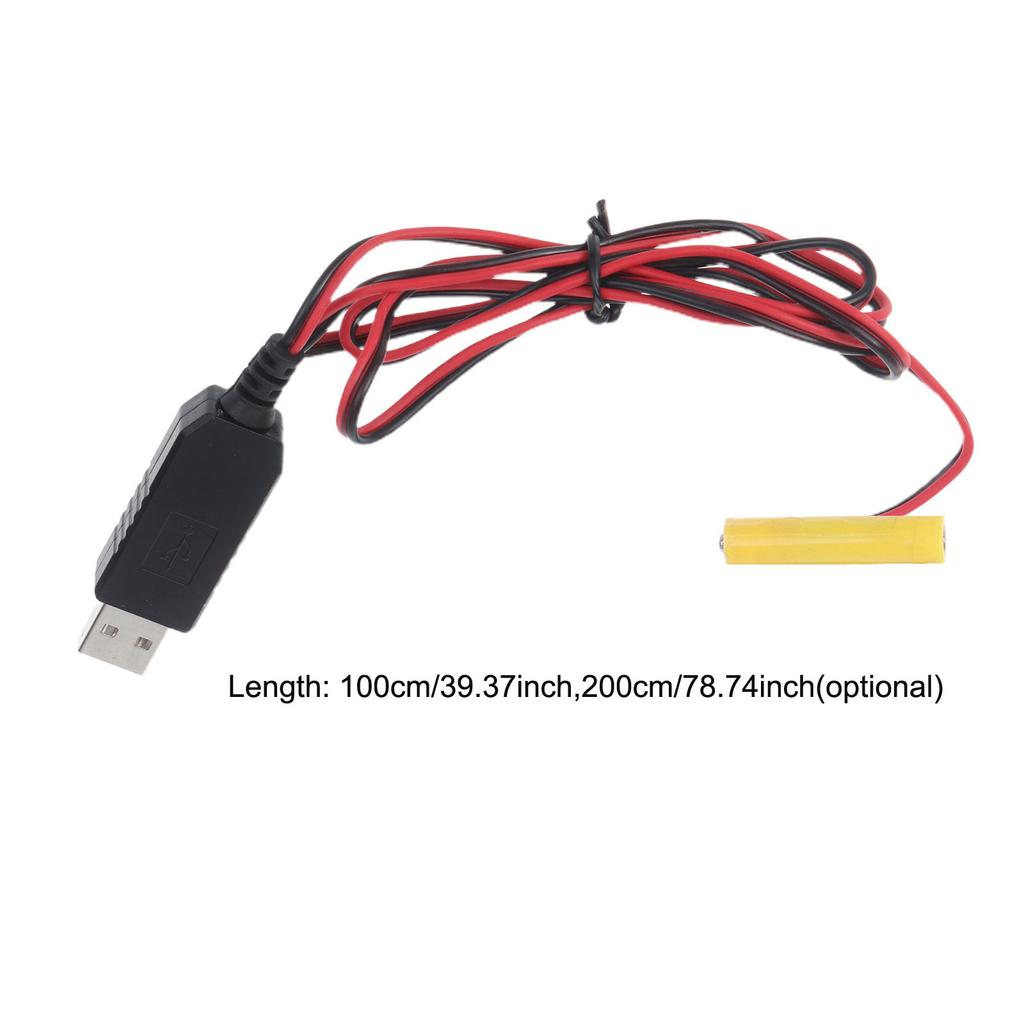 1.5V LR03 Dummy Battery Battery Eliminators Cable Replace 1Pcs 1.5V Batteries for LED Light Toy Clocks