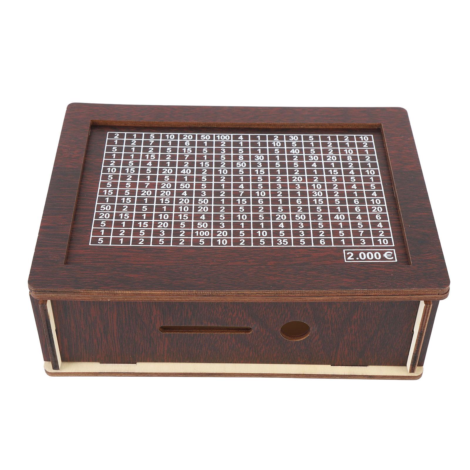 

Money Box with Counter Creative Fine Craftsmanship Wooden Money Saving Box for Cash Coin