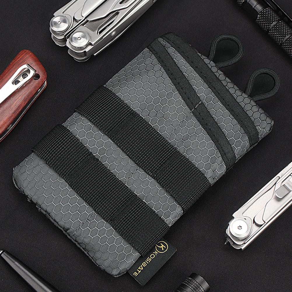 Leichte Outdoor EDC Werkzeugaufbewahrungstasche Faltbare Mini EDC Tasche Kleinteile Tasche Verschleißfester Organizer für Camping Wandern Sport