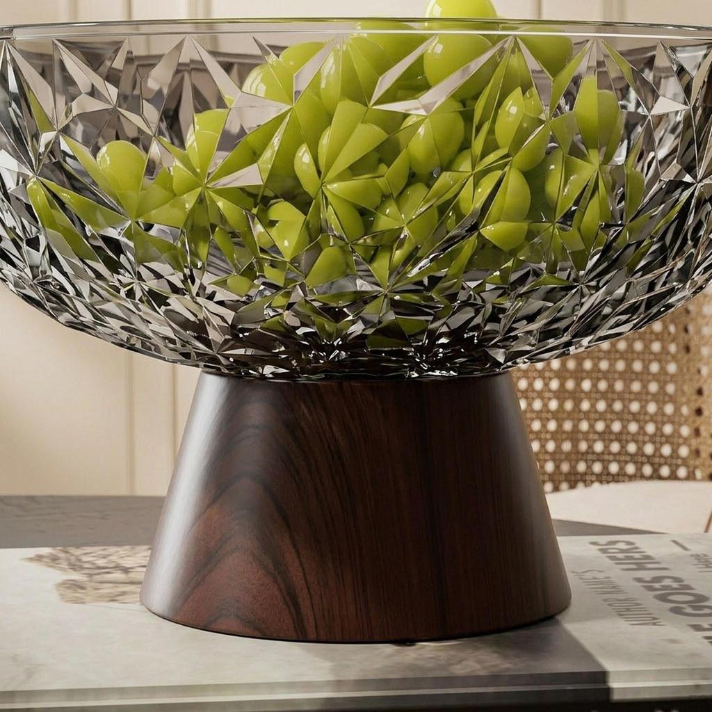Decorative Fruit Bowl for Kitchen Countertop, with Removable Base, Multifunctional Snack