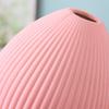 Ceramic Vase Small Modern Flower Vase for Fresh/Artificial Flowers Ribbed Farmhouse Decorative Vase