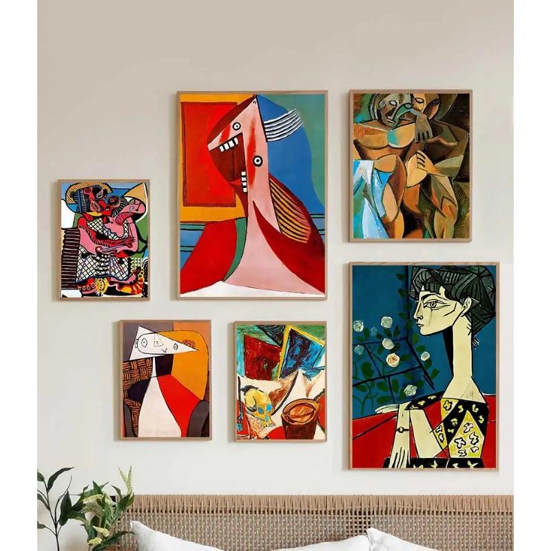 Abstract Figure Line Picasso Canvas Painting Posters and Prints Nordic Wall Art Pictures Home Living Room Murals Decor