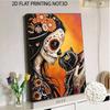 DIY Frameless Pearl Art Kit Sugar Skull Cat Design 3D Bead Painting Canvas Relaxing Handmade Craft for Home Decor Wall Art Gift