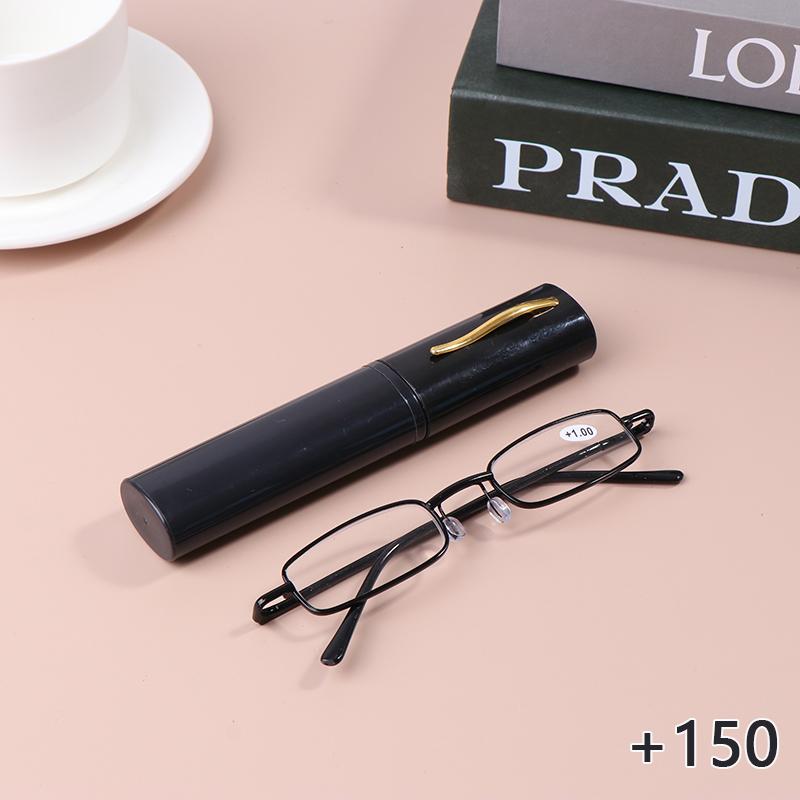 Элегантные портативные мини-очки для чтения с металлической оправой для ручек — фото 12