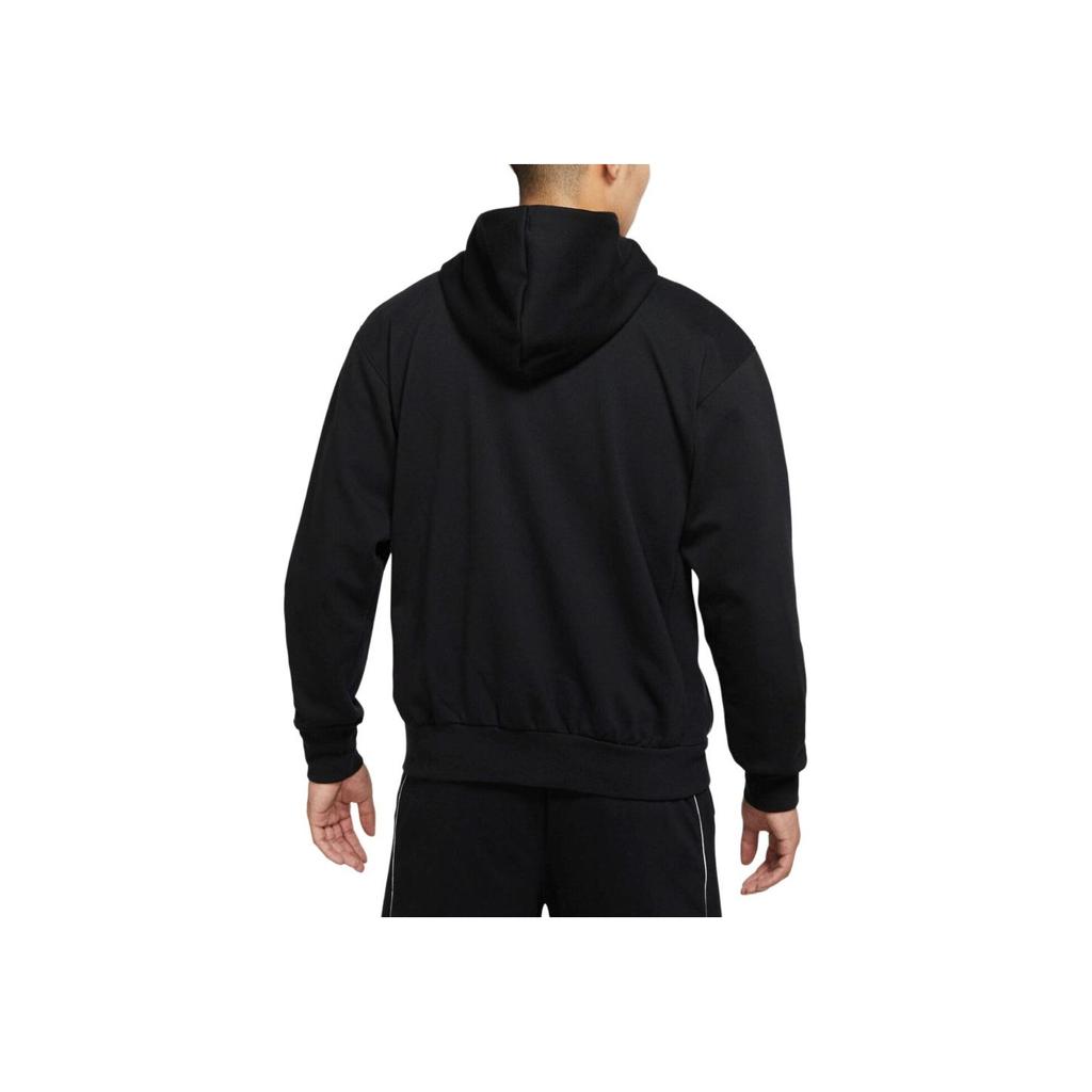 Nike Felpa con cappuccio e zip, stampa logo tinta unita, giacca da running e fitness da uomo, giacca nera DQ5817-010