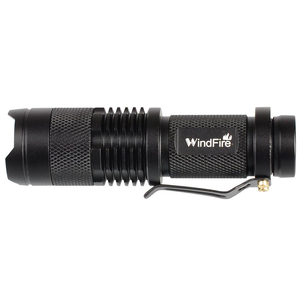 WindFire Q5 LED Red Flashlight with 3 for Night Night and Hunting Zoom, Modes, Hunting, Fishing, Astronomy, Stargazing, Photography, (Red Light)