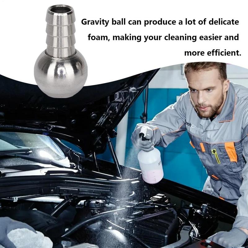 Stainless Steel Foam Cannon Filter Weighted Straw Filter Ball Hose Attachment For Pressure Washer Reusable Car Foam Accessories