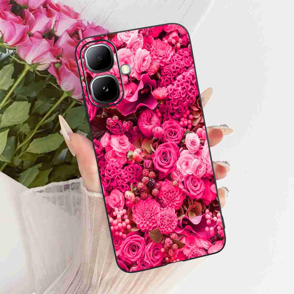 For Infinix Smart 20 4G X6840 X6840B Case Cartoon Cat Dinosaur TPU Black Cover For  Infinix Smart20 smart 20 4G Phone Casing