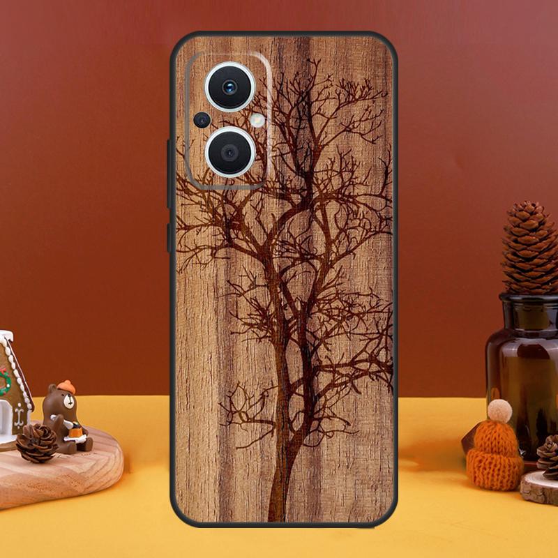 Tree Flower Bamboo Wood Case For OPPO Reno 10 Pro 11 F 4 6 7 8 5 Lite 4Z 5Z 8T OPPO Find X6 Pro X5 X2 X3 Lite Cover