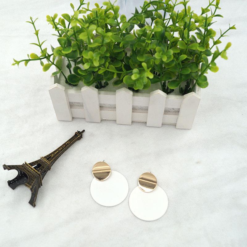 Japanese-Korean Trendy Geometric Alloy Dangle Stud Earrings for Women