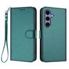 For Samsung Galaxy S24/Galaxy S25 Leather Case Wallet Stand Phone Cover with Wrist Strap