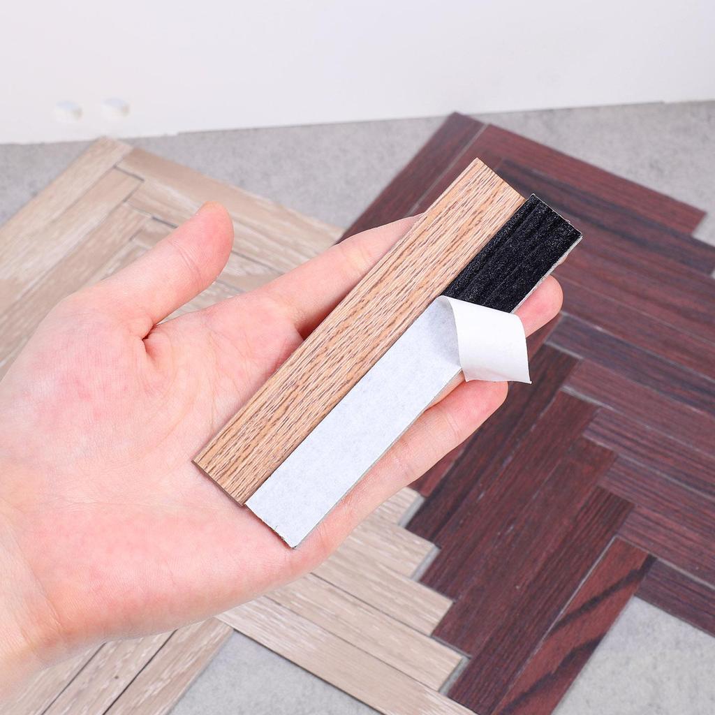 Mini Wood Grain Floor Tile Dollhouse Assembly Toy