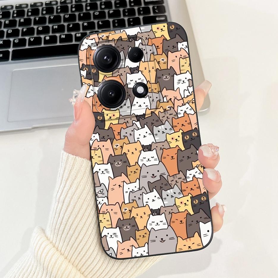 For Xiaomi Redmi Note 14S Case 6.67'' Cute Cat Dinosaur Cartoon Cover Matte Phone Case For Redmi Note 14S Note14S 4G Soft Fundas