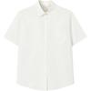 Milano Series Fashion Simple Classic Casual Solid Color Basic Versatile Comfortable Woven Loose Short Sleeve Shirt Women Shirts F11W625433F-IV